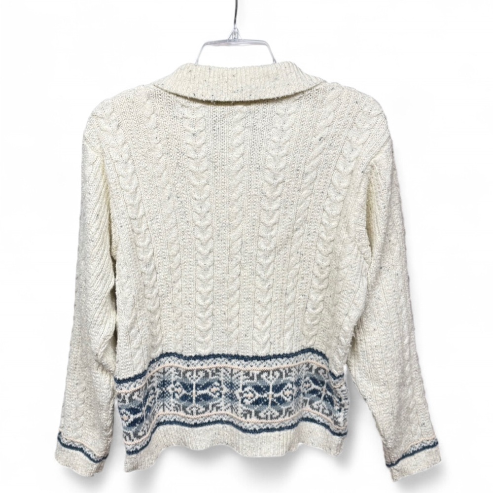 Vintage 90s Lizwear Coastal Cable Knit Cardigan, Size Small - Picture 10 of 10